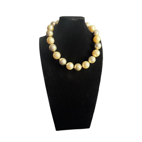 VTG Lot Of 5 Gold‎ Tone Statement Necklaces One Liz Claiborne LCI - Picture 5 of 6